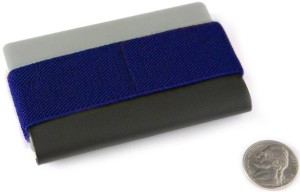 Black Leather Band-It Blue Elastic