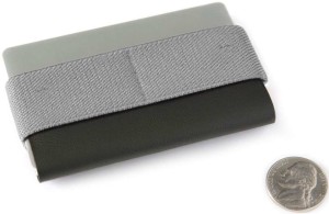 Black Leather Band-It Gray Elastic