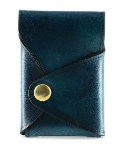 Rivet Card Holder Blue