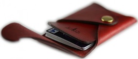 Rivet Card Holder Open