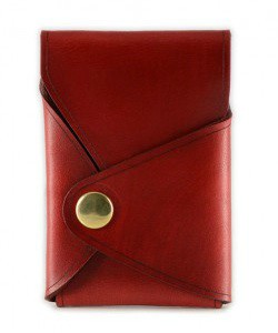 Rivet Card Holder Red