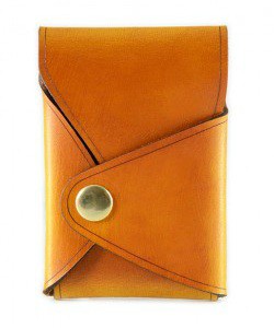 Rivet Card Holder Yellow