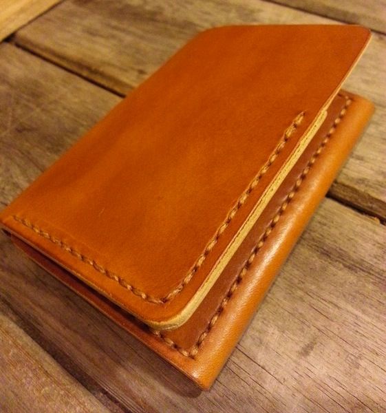Backyard Denim - Hand-stitched Leather Wallet - Minimal Wallet