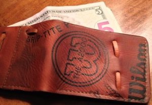 Wilson Baseball Glove Leather Wallet Back